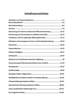 Image of the Page - Inhaltsverzeichnis - in Mathematik Unterrichtseinheiten