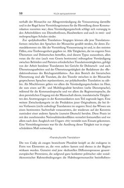 Image of the Page - 58 - in Die vielsprachige Seele Kakaniens - Übersetzen und Dolmetschen in der Habsburgermonarchie 1848 bis 1918