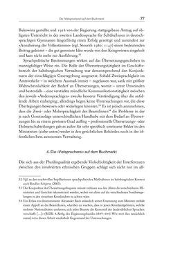 Image of the Page - 77 - in Die vielsprachige Seele Kakaniens - Übersetzen und Dolmetschen in der Habsburgermonarchie 1848 bis 1918
