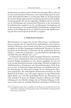 Image of the Page - 119 - in Die vielsprachige Seele Kakaniens - Übersetzen und Dolmetschen in der Habsburgermonarchie 1848 bis 1918