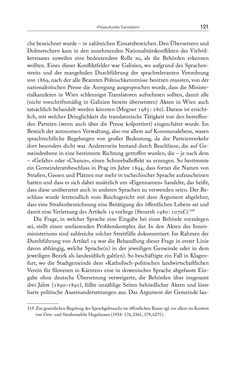 Image of the Page - 121 - in Die vielsprachige Seele Kakaniens - Übersetzen und Dolmetschen in der Habsburgermonarchie 1848 bis 1918