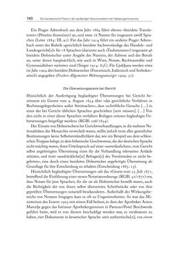 Bild der Seite - 140 - in Die vielsprachige Seele Kakaniens - Übersetzen und Dolmetschen in der Habsburgermonarchie 1848 bis 1918