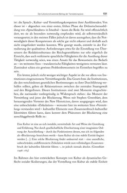 Image of the Page - 191 - in Die vielsprachige Seele Kakaniens - Übersetzen und Dolmetschen in der Habsburgermonarchie 1848 bis 1918