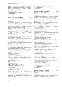 Bild der Seite - 424 - in Dommusikarchiv Salzburg (A-Sd) - Thematischer Katalog der musikalischen Quellen