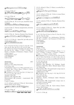 Image of the Page - 829 - in Dommusikarchiv Salzburg (A-Sd) - Thematischer Katalog der musikalischen Quellen