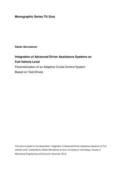 Bild der Seite - (000003) - in Integration of Advanced Driver Assistance Systems on Full-Vehicle Level - Parametrization of an Adaptive Cruise Control System Based on Test Drives