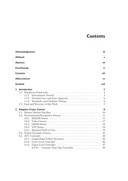Image of the Page - (000013) - in Integration of Advanced Driver Assistance Systems on Full-Vehicle Level - Parametrization of an Adaptive Cruise Control System Based on Test Drives