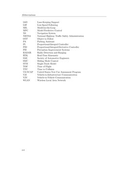 Image of the Page - (000018) - in Integration of Advanced Driver Assistance Systems on Full-Vehicle Level - Parametrization of an Adaptive Cruise Control System Based on Test Drives
