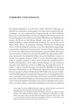 Image of the Page - 9 - in Re-Reading Hanslick's Aesheticts - Die Rezeption Eduard Hanslicks im englischen Sprachraum und ihre diskursiven Grundlagen