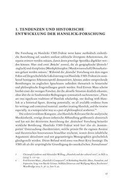 Image of the Page - 17 - in Re-Reading Hanslick's Aesheticts - Die Rezeption Eduard Hanslicks im englischen Sprachraum und ihre diskursiven Grundlagen