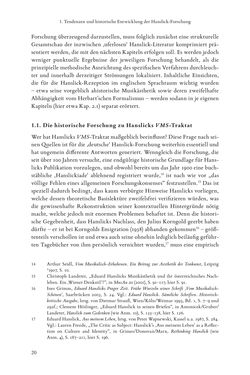 Image of the Page - 20 - in Re-Reading Hanslick's Aesheticts - Die Rezeption Eduard Hanslicks im englischen Sprachraum und ihre diskursiven Grundlagen
