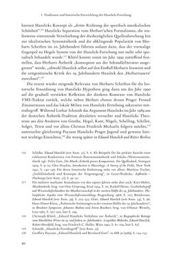 Image of the Page - 40 - in Re-Reading Hanslick's Aesheticts - Die Rezeption Eduard Hanslicks im englischen Sprachraum und ihre diskursiven Grundlagen