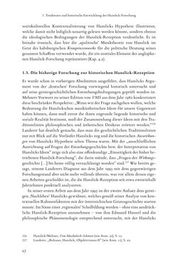 Bild der Seite - 62 - in Re-Reading Hanslick's Aesheticts - Die Rezeption Eduard Hanslicks im englischen Sprachraum und ihre diskursiven Grundlagen