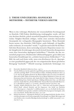 Bild der Seite - 83 - in Re-Reading Hanslick's Aesheticts - Die Rezeption Eduard Hanslicks im englischen Sprachraum und ihre diskursiven Grundlagen