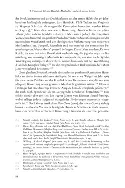 Bild der Seite - 84 - in Re-Reading Hanslick's Aesheticts - Die Rezeption Eduard Hanslicks im englischen Sprachraum und ihre diskursiven Grundlagen