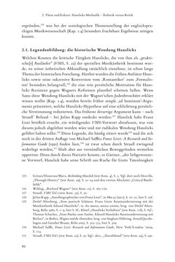 Bild der Seite - 86 - in Re-Reading Hanslick's Aesheticts - Die Rezeption Eduard Hanslicks im englischen Sprachraum und ihre diskursiven Grundlagen