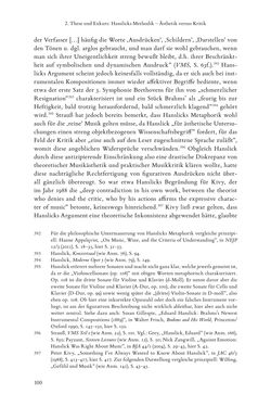 Image of the Page - 100 - in Re-Reading Hanslick's Aesheticts - Die Rezeption Eduard Hanslicks im englischen Sprachraum und ihre diskursiven Grundlagen