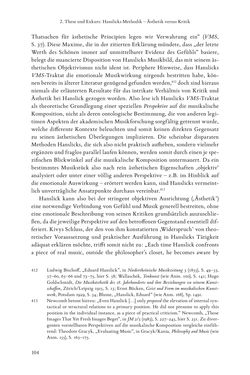 Image of the Page - 104 - in Re-Reading Hanslick's Aesheticts - Die Rezeption Eduard Hanslicks im englischen Sprachraum und ihre diskursiven Grundlagen
