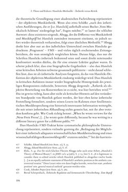 Image of the Page - 106 - in Re-Reading Hanslick's Aesheticts - Die Rezeption Eduard Hanslicks im englischen Sprachraum und ihre diskursiven Grundlagen