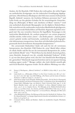 Bild der Seite - 110 - in Re-Reading Hanslick's Aesheticts - Die Rezeption Eduard Hanslicks im englischen Sprachraum und ihre diskursiven Grundlagen