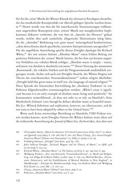 Bild der Seite - 122 - in Re-Reading Hanslick's Aesheticts - Die Rezeption Eduard Hanslicks im englischen Sprachraum und ihre diskursiven Grundlagen