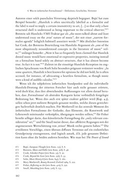 Bild der Seite - 182 - in Re-Reading Hanslick's Aesheticts - Die Rezeption Eduard Hanslicks im englischen Sprachraum und ihre diskursiven Grundlagen