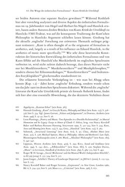 Bild der Seite - 185 - in Re-Reading Hanslick's Aesheticts - Die Rezeption Eduard Hanslicks im englischen Sprachraum und ihre diskursiven Grundlagen