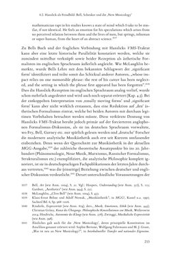 Bild der Seite - 213 - in Re-Reading Hanslick's Aesheticts - Die Rezeption Eduard Hanslicks im englischen Sprachraum und ihre diskursiven Grundlagen