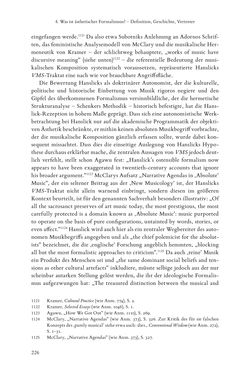 Image of the Page - 226 - in Re-Reading Hanslick's Aesheticts - Die Rezeption Eduard Hanslicks im englischen Sprachraum und ihre diskursiven Grundlagen