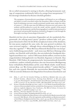 Bild der Seite - 227 - in Re-Reading Hanslick's Aesheticts - Die Rezeption Eduard Hanslicks im englischen Sprachraum und ihre diskursiven Grundlagen