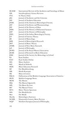 Image of the Page - 330 - in Re-Reading Hanslick's Aesheticts - Die Rezeption Eduard Hanslicks im englischen Sprachraum und ihre diskursiven Grundlagen