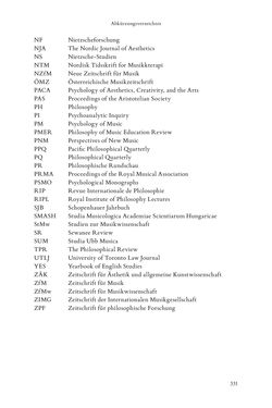 Image of the Page - 331 - in Re-Reading Hanslick's Aesheticts - Die Rezeption Eduard Hanslicks im englischen Sprachraum und ihre diskursiven Grundlagen