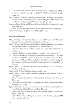 Image of the Page - 334 - in Re-Reading Hanslick's Aesheticts - Die Rezeption Eduard Hanslicks im englischen Sprachraum und ihre diskursiven Grundlagen