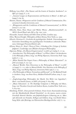 Bild der Seite - 335 - in Re-Reading Hanslick's Aesheticts - Die Rezeption Eduard Hanslicks im englischen Sprachraum und ihre diskursiven Grundlagen