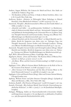 Bild der Seite - 336 - in Re-Reading Hanslick's Aesheticts - Die Rezeption Eduard Hanslicks im englischen Sprachraum und ihre diskursiven Grundlagen