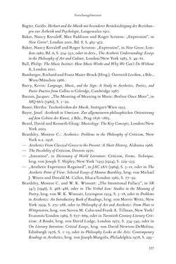 Bild der Seite - 337 - in Re-Reading Hanslick's Aesheticts - Die Rezeption Eduard Hanslicks im englischen Sprachraum und ihre diskursiven Grundlagen