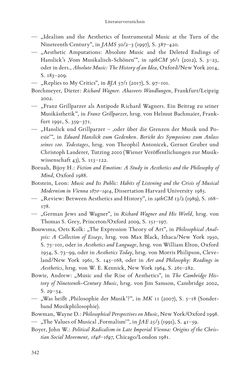 Bild der Seite - 342 - in Re-Reading Hanslick's Aesheticts - Die Rezeption Eduard Hanslicks im englischen Sprachraum und ihre diskursiven Grundlagen