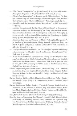 Bild der Seite - 351 - in Re-Reading Hanslick's Aesheticts - Die Rezeption Eduard Hanslicks im englischen Sprachraum und ihre diskursiven Grundlagen