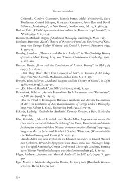 Bild der Seite - 354 - in Re-Reading Hanslick's Aesheticts - Die Rezeption Eduard Hanslicks im englischen Sprachraum und ihre diskursiven Grundlagen