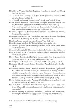 Bild der Seite - 366 - in Re-Reading Hanslick's Aesheticts - Die Rezeption Eduard Hanslicks im englischen Sprachraum und ihre diskursiven Grundlagen