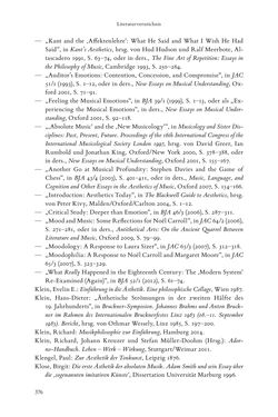 Bild der Seite - 376 - in Re-Reading Hanslick's Aesheticts - Die Rezeption Eduard Hanslicks im englischen Sprachraum und ihre diskursiven Grundlagen