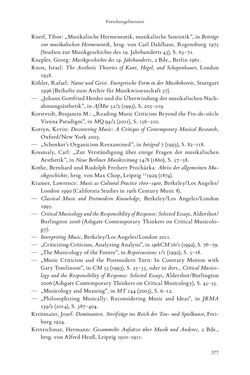 Bild der Seite - 377 - in Re-Reading Hanslick's Aesheticts - Die Rezeption Eduard Hanslicks im englischen Sprachraum und ihre diskursiven Grundlagen