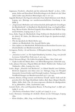 Bild der Seite - 383 - in Re-Reading Hanslick's Aesheticts - Die Rezeption Eduard Hanslicks im englischen Sprachraum und ihre diskursiven Grundlagen