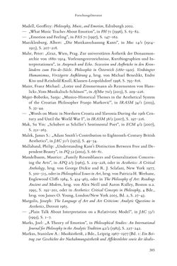 Bild der Seite - 385 - in Re-Reading Hanslick's Aesheticts - Die Rezeption Eduard Hanslicks im englischen Sprachraum und ihre diskursiven Grundlagen