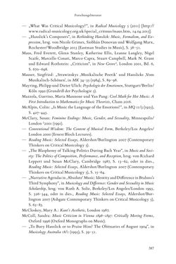 Bild der Seite - 387 - in Re-Reading Hanslick's Aesheticts - Die Rezeption Eduard Hanslicks im englischen Sprachraum und ihre diskursiven Grundlagen