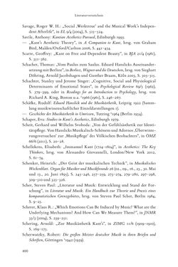 Image of the Page - 400 - in Re-Reading Hanslick's Aesheticts - Die Rezeption Eduard Hanslicks im englischen Sprachraum und ihre diskursiven Grundlagen