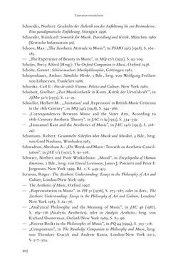 Bild der Seite - 402 - in Re-Reading Hanslick's Aesheticts - Die Rezeption Eduard Hanslicks im englischen Sprachraum und ihre diskursiven Grundlagen