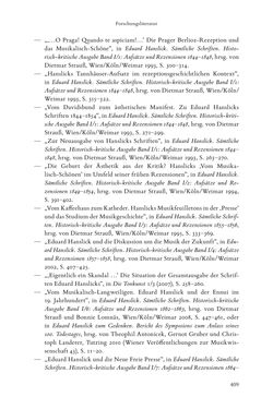 Image of the Page - 409 - in Re-Reading Hanslick's Aesheticts - Die Rezeption Eduard Hanslicks im englischen Sprachraum und ihre diskursiven Grundlagen