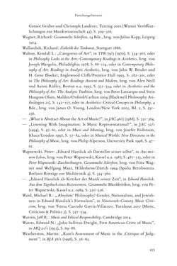Image of the Page - 415 - in Re-Reading Hanslick's Aesheticts - Die Rezeption Eduard Hanslicks im englischen Sprachraum und ihre diskursiven Grundlagen