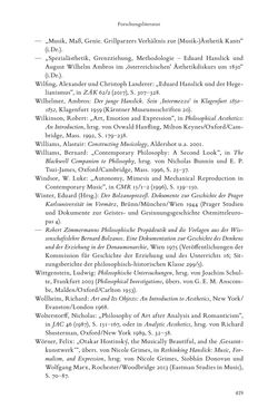 Bild der Seite - 419 - in Re-Reading Hanslick's Aesheticts - Die Rezeption Eduard Hanslicks im englischen Sprachraum und ihre diskursiven Grundlagen